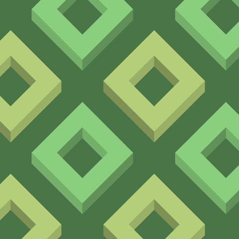 alternating square donuts green pattern