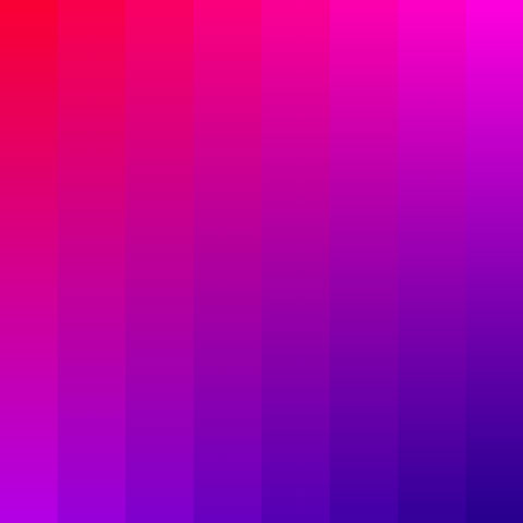 multi gradient sections from red to dark blue