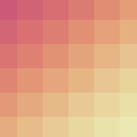 grid of squares pink blending into yellow