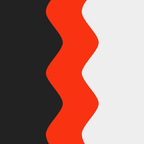 black orange and white wavy columns