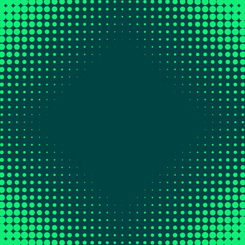 halftone corners frame center